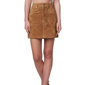 Blank NYC Suede Mini Skirt in Pecan 26 NWT